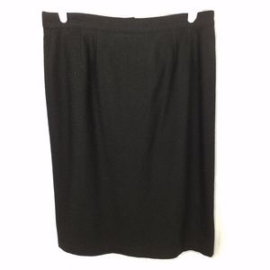Sag Harbor black 100% wool pencil skirt 16T